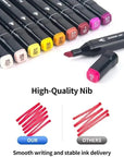 Touch 24 Pcs Dual Tip Alcohol Markers Set with Carrying Case