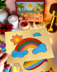 Sand Sticker Art Kit - Set of 10 Stickers and 6 Sand Bottles