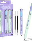 WRITECH Gel Pens Soft Grip Pen Set with 2 Pens and 2 Refills