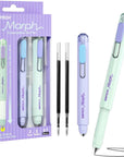 WRITECH Gel Pens Soft Grip Pen Set with 2 Pens and 2 Refills