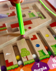 Montessori Toys Magnetic Color and Number Maze