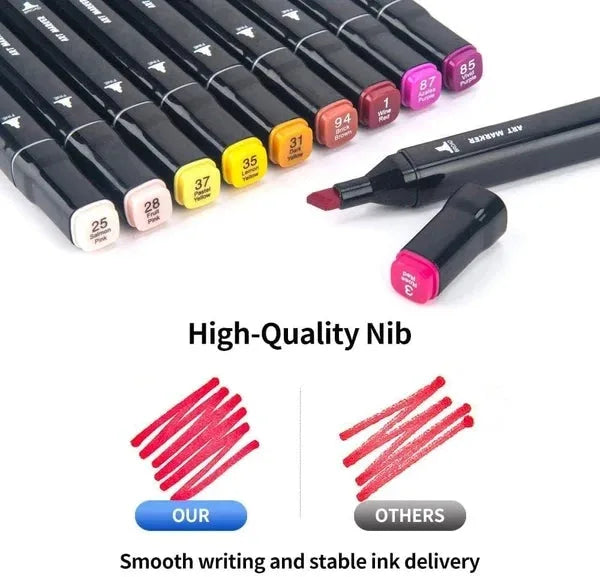 Touch 24 Pcs Dual Tip Alcohol Markers Set with Carrying Case