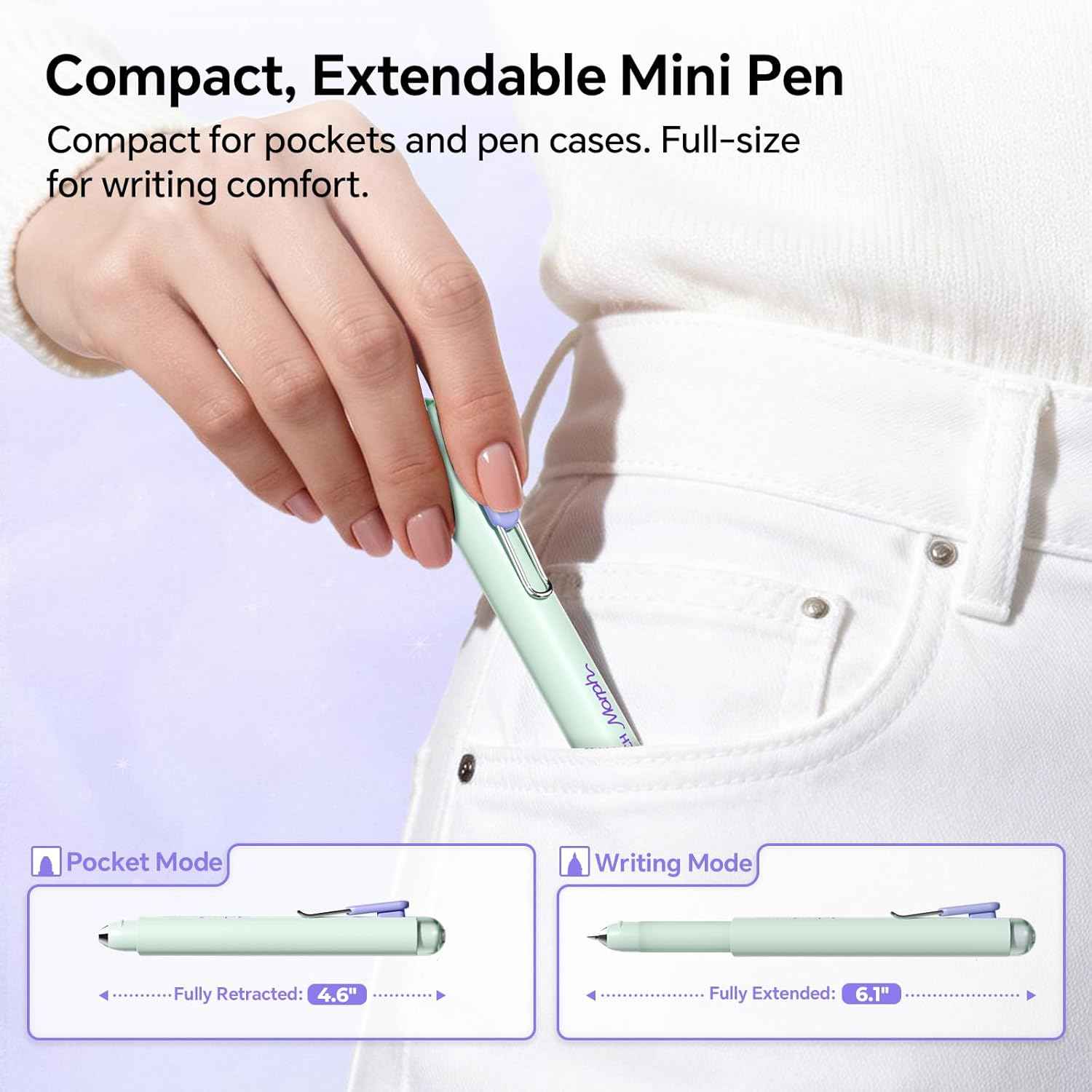 WRITECH Gel Pens Soft Grip Pen Set with 2 Pens and 2 Refills