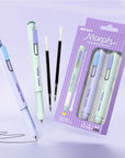WRITECH Gel Pens Soft Grip Pen Set with 2 Pens and 2 Refills