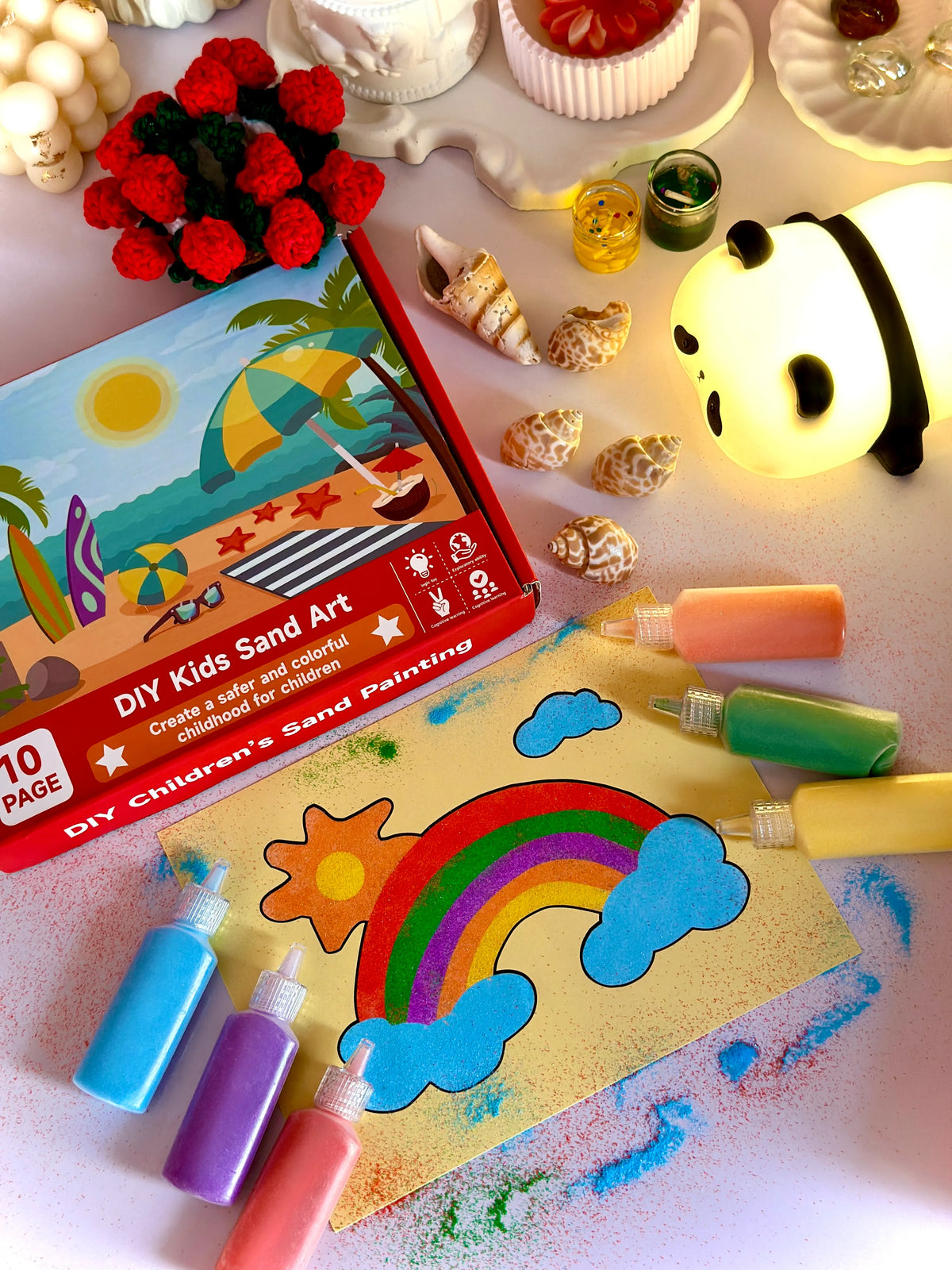 Sand Kindom Sticker Sand Sticker Art Kit - Set of 10 Stickers and 6 Sand Bottles - House Of ...