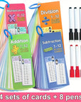 Math Flash Cards - 60Pcs Multiplication Division Addition and Subtraction Flash Card