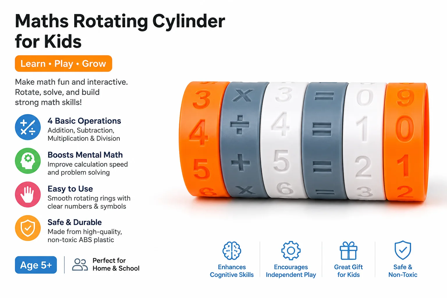 Maths Rotating Cylinder for Kids