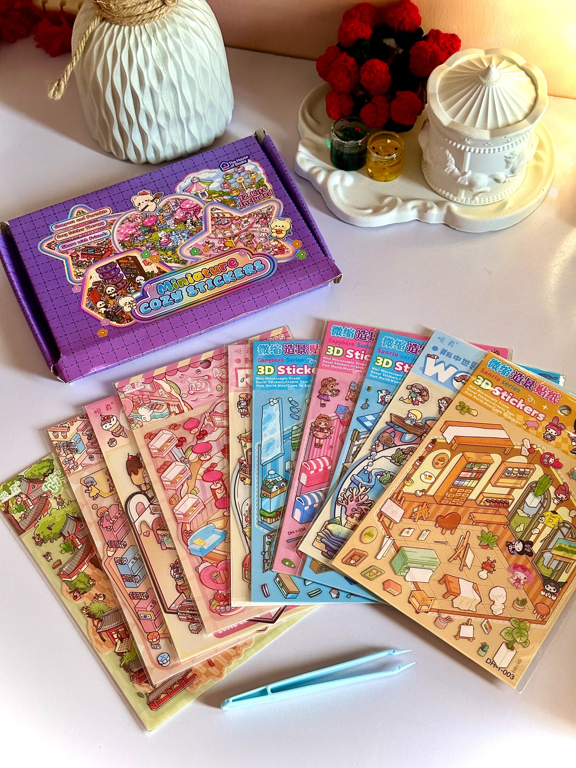 3D Miniature Cozy Sticker Kit