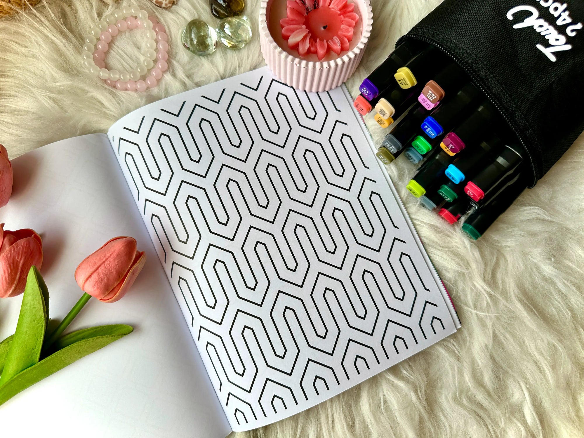 Satisfying Patterns Colouring Book for Adults and Kids