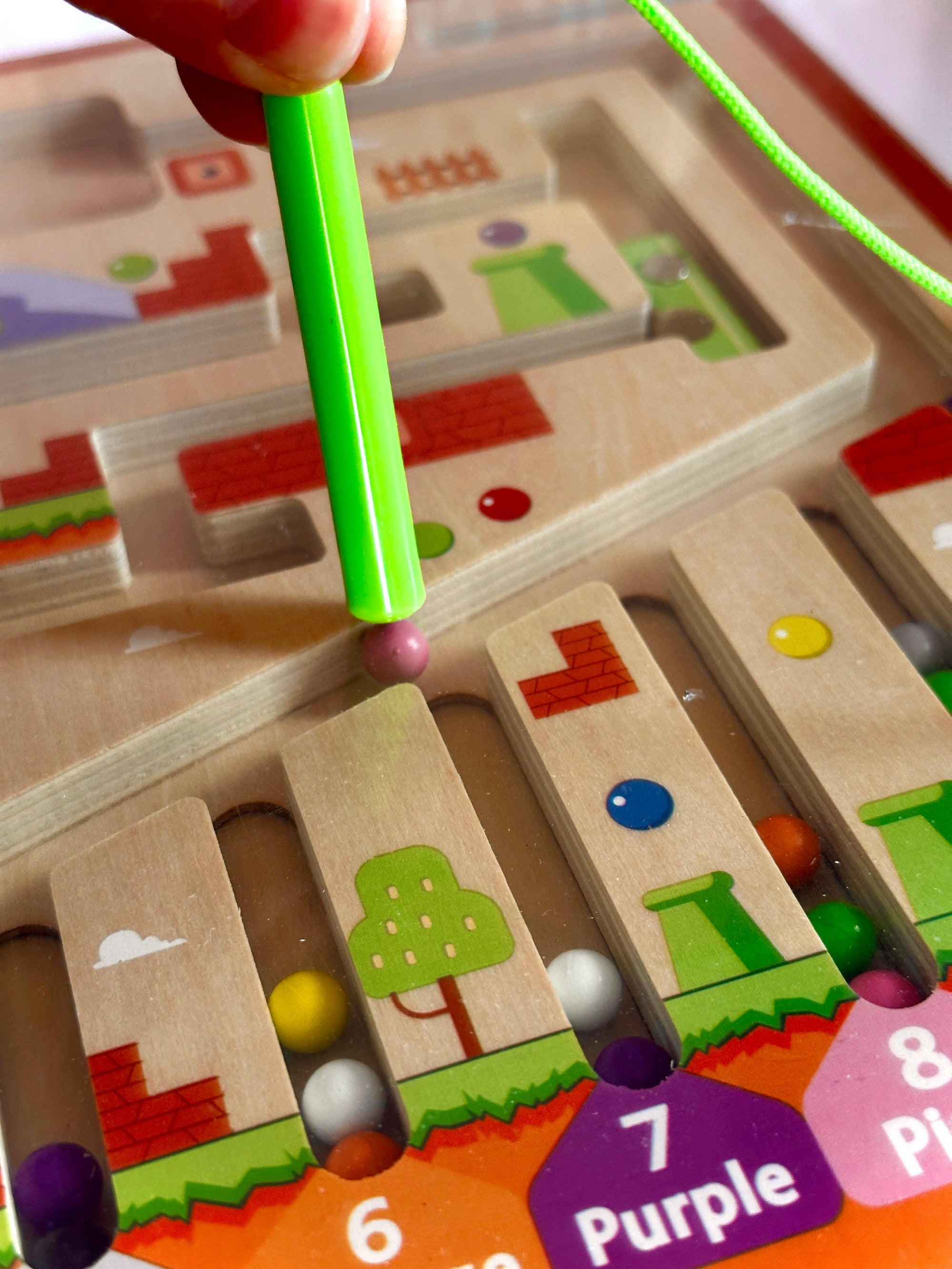 Montessori Toys Magnetic Color and Number Maze