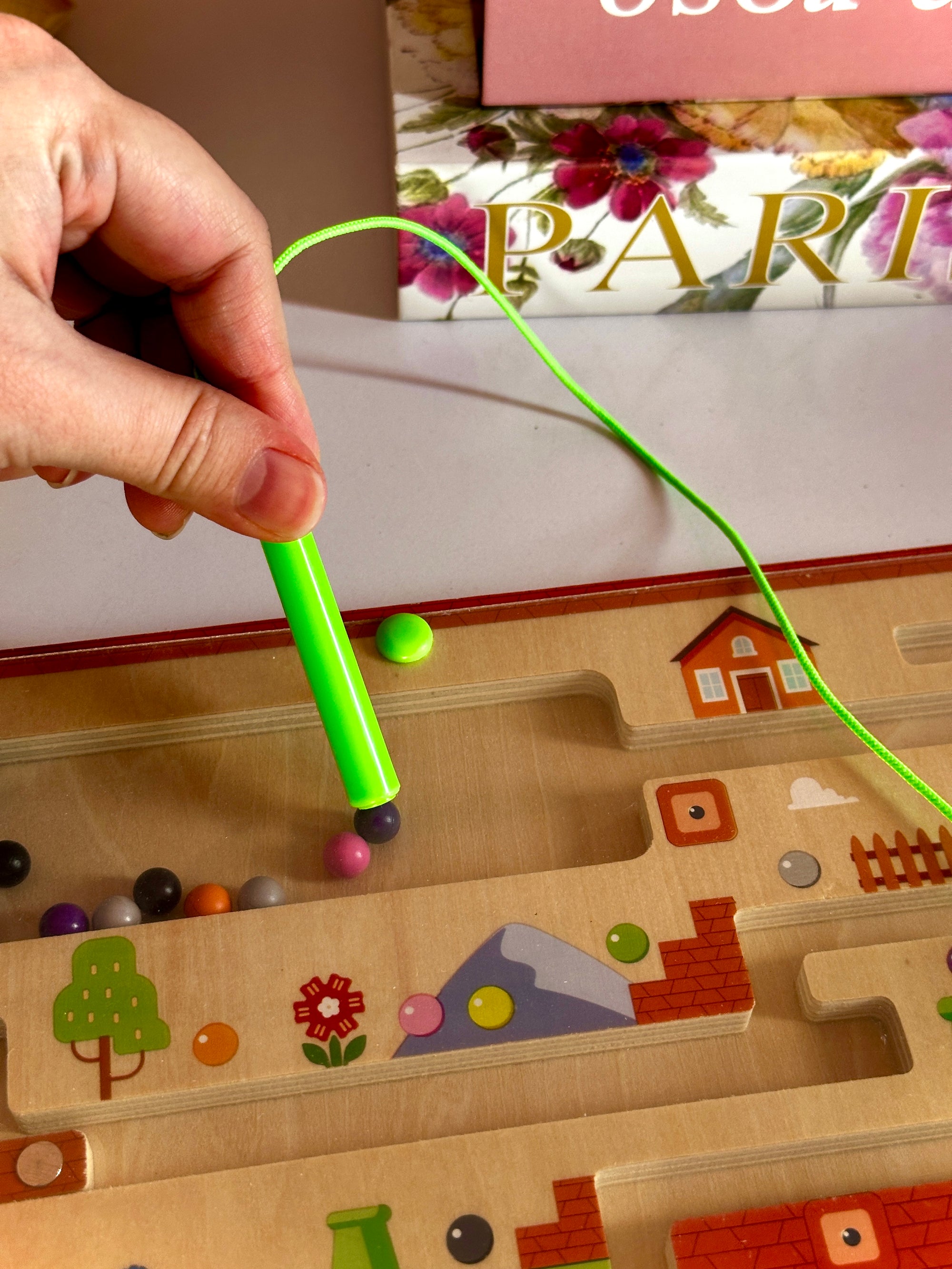 Montessori Toys Magnetic Color and Number Maze