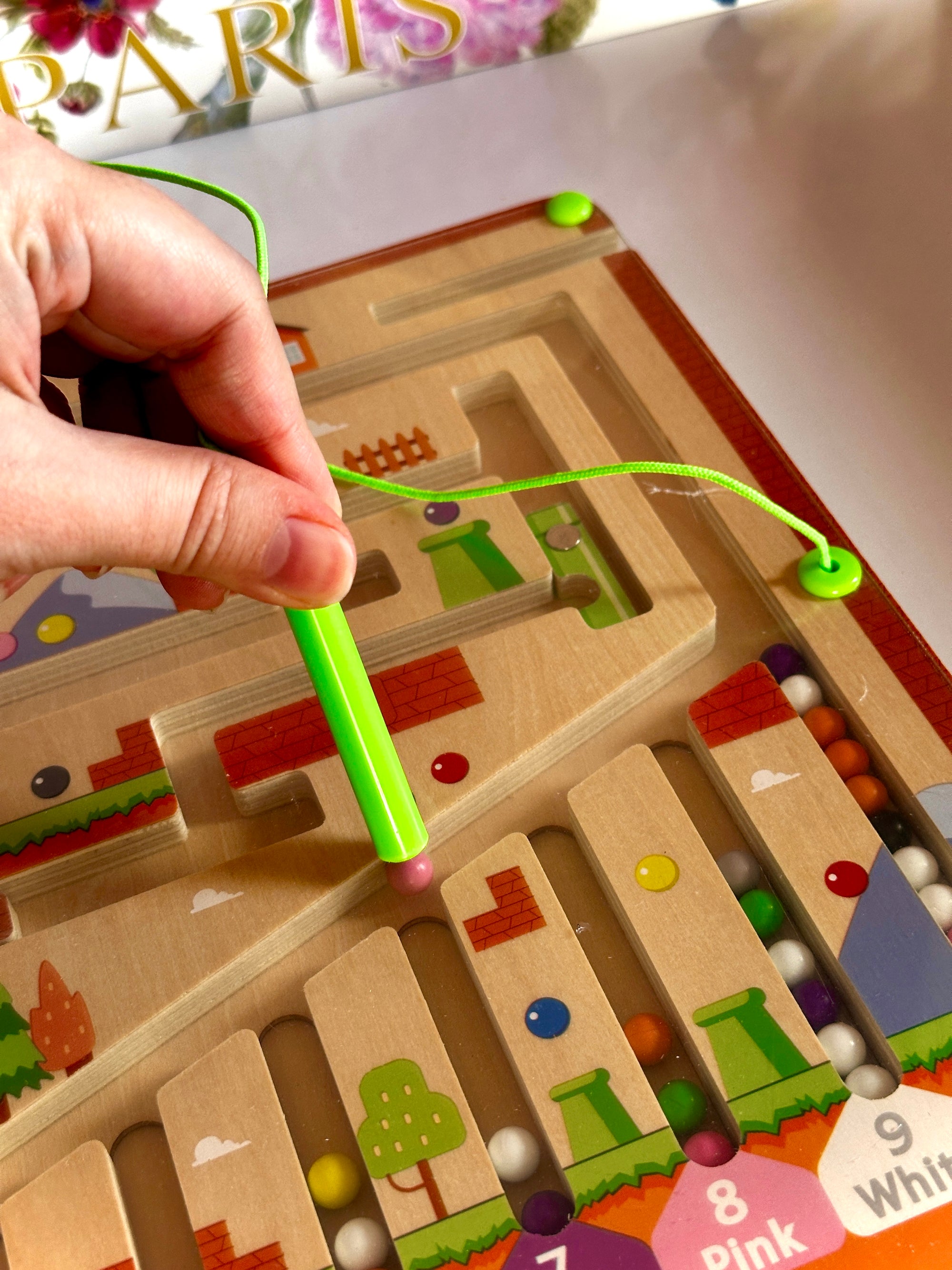 Montessori Toys Magnetic Color and Number Maze