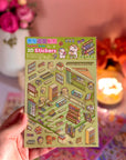 3D Miniature Cozy Sticker Kit