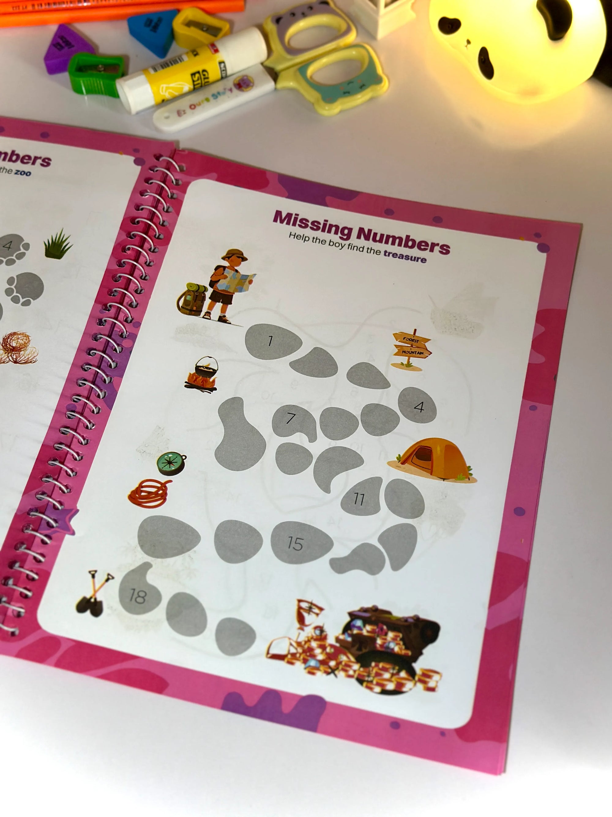 Toddlers Worksheet Pack 4 Workbooks with 192 Pages and stationary