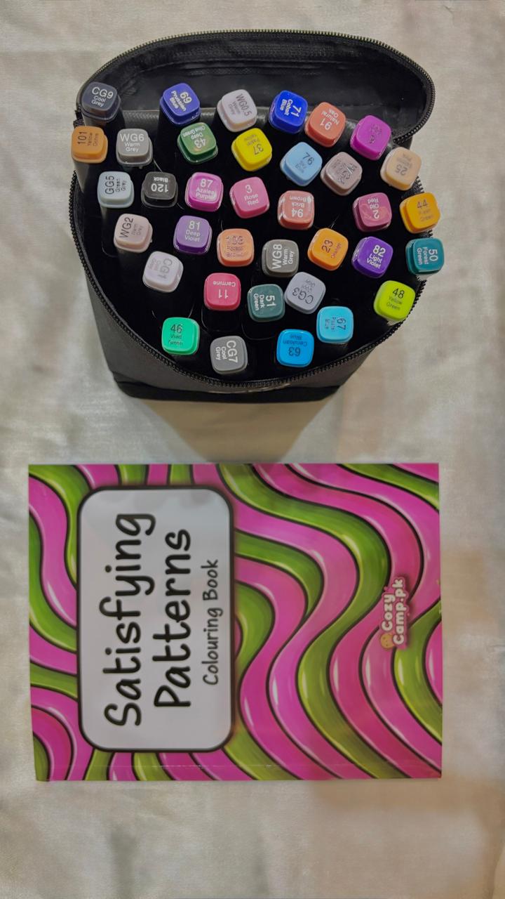 Satisfying Patterns Colouring Book for Adults and Kids